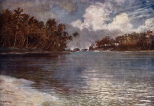 Af Reef og Palm (farve litho) af Norman Hardy