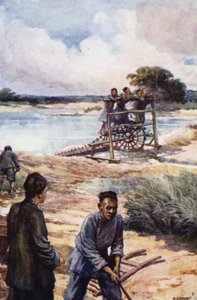Kina: Et vandhjul (farve litho) af Norman Hardy