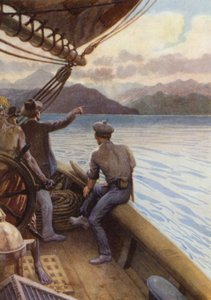 Cruising blandt Sydhavsøerne (farve litho) af Norman Hardy