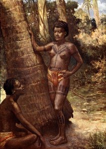Kvinder på Rennell Island (Polynesien)