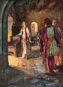 Tennyson, The Marriage of Geraint (farve litho) af Norman Mills (after) Price