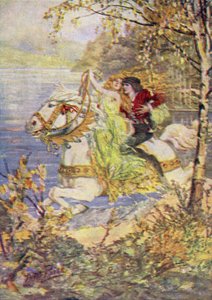 True Thomas and the Fair Queen (farve litho)
