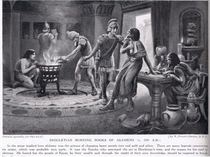 Diocletian brændende bøger om alkymi 290AD
