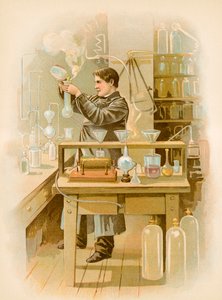 Thomas Edison i sit laboratorium