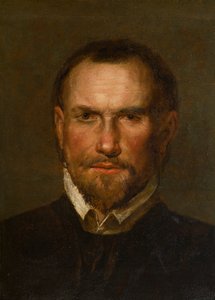Portræt af en ukendt skægget mand, ca. 1501-99 (Olie og papir lagt på panel) af Northern Italian School