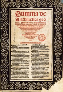 "Summa Arithmetica" af Luca Pacioli af Northern Italian School