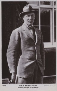 Prins Olaf, kronprins af Norge, senere kong Olav V (s/h foto)