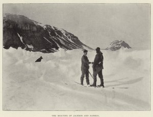 Mødet mellem Jackson og Nansen (s/h foto) af Norwegian Photographer
