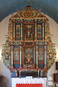Altertavle, Mo I Rana kirke, 1765 (malet træ)