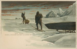 Nansens Fram-ekspedition, maj 1896 (farve litho) af Norwegian School