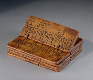 Runealmanak, 1500-tallet (udskåret buksbom)