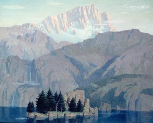 Foretelling the Sun, ca. 1920 (olie om bord)
