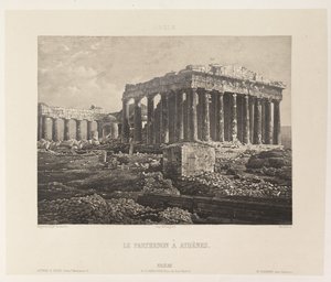 Grækenland. Parthenon i Athen af Nöel Marie Paymal Lerebours