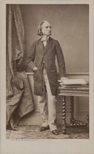 Portræt af komponisten Franz Liszt 1811-1886, ca. 1870. af Numa Blanc