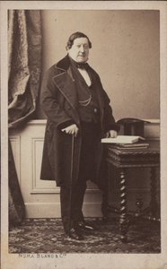 Portræt af komponisten Gioachino Antonio Rossini 1792-1868, før 1868. af Numa Blanc