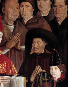 Polyptykon af Saint Vincent (Paineis de Sao Vicente de Fora). Portræt af Henri Le Navigateur (1394-1460), prins af Portugal. Detalje af et maleri af Nuno Goncalves, portugisisk maler fra det 15. århundrede. Nationalmuseet for antik kunst, Lissabon