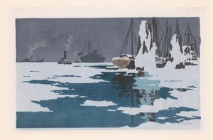 Udsigt over Bremerhaven af O. Droegl (signed by artist)