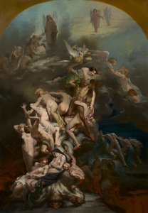 Himlen og Helvede, ca. 1850.