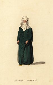 Tyrkisk kvinde fra Konstantinopel (Istanbul), Osmannerriget af Octavian (after) Dalvimart