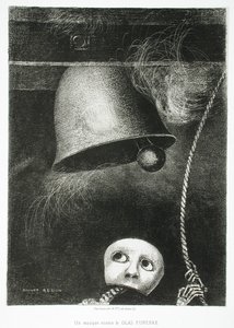 En maske lyder dødsstødet af Odilon Redon