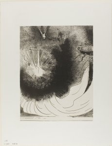 Og der faldt en stor stjerne fra himlen, brændende som den var en lampe, plade 5 af 12 af Odilon Redon