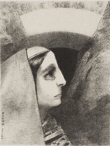 Før melankoliens sorte sol dukker Lenore op, plade to fra To Edgar Poe af Odilon Redon