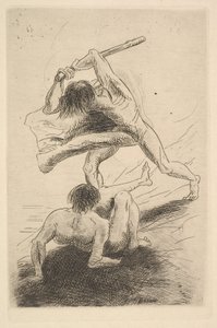 Kain og Abel, 1886. af Odilon Redon