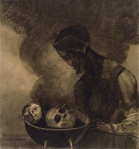 Troldkvindens kedel af Odilon Redon