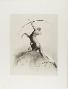 Kentaur sigter mod skyerne af Odilon Redon