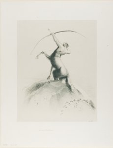 Kentaur sigter mod skyerne af Odilon Redon
