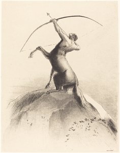 Kentaur sigter mod skyerne af Odilon Redon