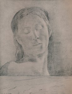 Lukkede øjne, ca. 1890, 1946 af Odilon Redon