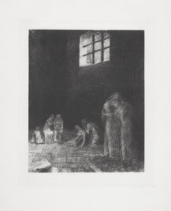I skyggen af ​​mennesker, der græder og beder... af Odilon Redon