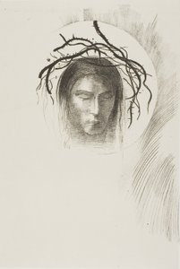 Dagen viser sig endelig,...og i selve solens skive skinner Jesu Kristi ansigt, plade 24 af 24 af Odilon Redon