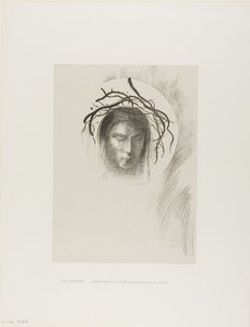 Dagen viser sig endelig,...og i selve solens skive skinner Jesu Kristi ansigt, plade 24 af 24 af Odilon Redon