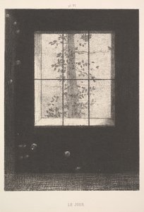 Day Le Jour, fra serien, Dreams Songes, tallerken VI, 1891. af Odilon Redon