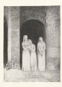 Præstinderne var på vagt Præstinderne ventede La Nuit (serietitel) The Night (serietitel) af Odilon Redon