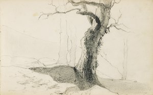 Tegning fra et album med titlen "Baskerlandet", 1862-63 af Odilon Redon