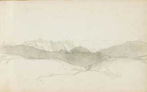 Tegning fra et album med titlen "Baskerlandet", 1862-63 af Odilon Redon