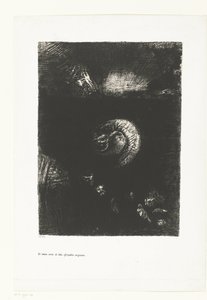Og alle slags afskyelige udyr dukkede op Et toutes sortes de bêtes effroyables surgissent (titel på objekt) Tentation de Saint-Antoine (1) (serietitel) Temptation of Saint Anthony (serietitel) af Odilon Redon