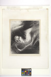 Og Djævelen der forførte dem (litografi på kinesisk applikationspapir) af Odilon Redon
