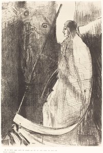 Og en anden engel kom ud af templet i himlen, og han havde også en skarp segl af Odilon Redon