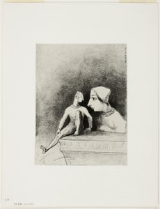 Felineness, tallerken syv fra In Dreams af Odilon Redon