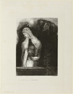 Kvinde Saint og Thistle af Odilon Redon