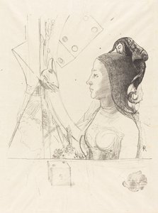 Profil af en kvinde af Odilon Redon