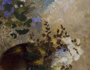 Flowers in a Black Vase, c.1909-10dani af Odilon Redon