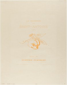 Frontispice/Titelplade til Tentation de St. Antoine af Odilon Redon