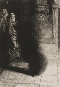 Frontispice til Les Flambeaux noirs af Emile Verhaeren af Odilon Redon