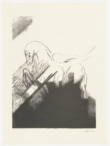 bevinget hest Cheval aile af Odilon Redon
