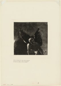 Ære og pris til dig, Satan, i himlens højder, hvor du herskede og i helvedes dyb, hvor, besejret, du drømmer i stilhed!, plade 8 af 9 af Odilon Redon